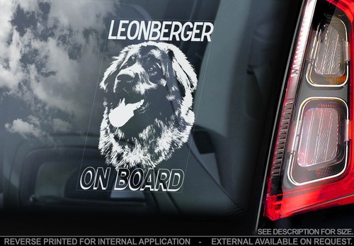 Leonberger car window - -,