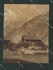 883 5) VALLE D'AOSTA COURMAIEUR? FOTO FINE 1800 PAESAGGIO CASA20X25