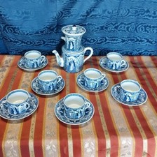 Antico Servizio da té porcellana Maastricht Mosa  Stile Cinese Antiquariato