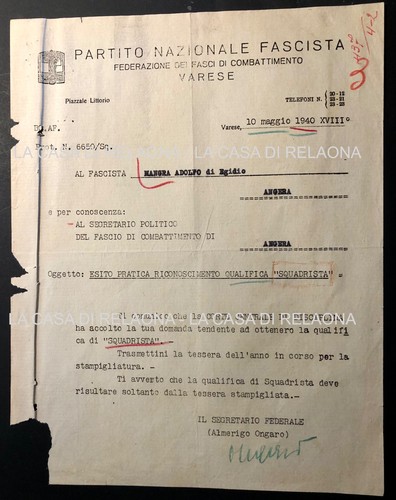 Fascismo federazione fasci - fasci, di