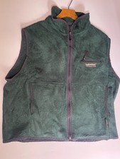 Gilet in pile vintage Woolrich Polartec 2XL verde full zip esterno robusto made in USA