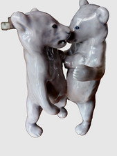 Royal Copenaghen porcellana due orsetti alto cm.14 larg. 8; perfetti; anni 1907