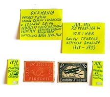 2 Francobolli 1919 Germania Rep. di Weimar Posta Aerea Nuovi Molto Rari Perfetti