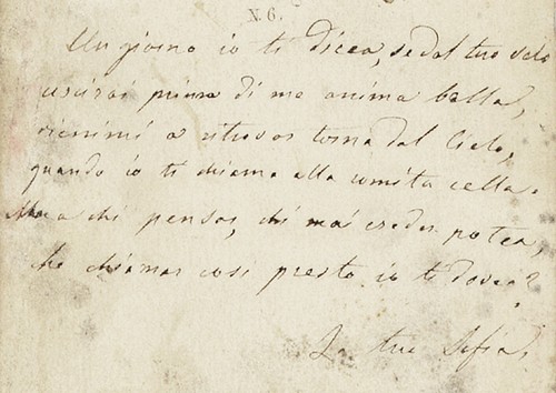 Toccante pensiero riportato