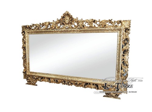 Specchiera classica foglia - , oro
