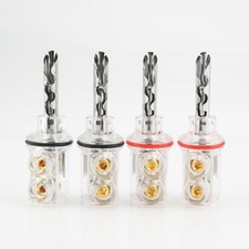 8pcs Hifi Audio Rodiato BFA Banana Trasparente Cover Audio Banana Plug