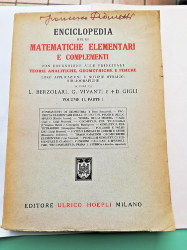 Enciclopedia delle matematiche - delle,