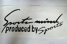 Sticker Adesivo tuning "SPORT MIND PRODUCED BY SPORTS" nero 26x10cm AUTO