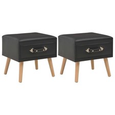 2x Comodini Nero 40x35x40 cm