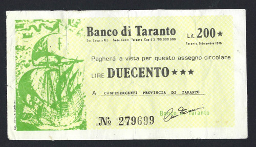 Miniassegni banco taranto - di,