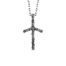 Croce di vite in argento