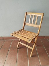 Vecchia SEDIA Pieghevole in legno tipo Reguitti Piccola Gioco Bambola Bambini