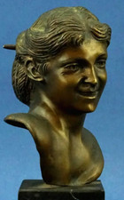 Vincenzo GEMITO Scultura Busto Bronzo "Fanciulla ridente"  LIBERTY  Stimata asta