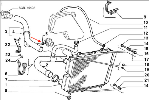 13000390 collare fiat uno - collare,