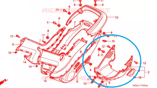 Honda cub 50600gz4670za - ez, 90