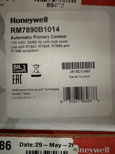 Honeywell rm7890b1014 burner - honeywell,