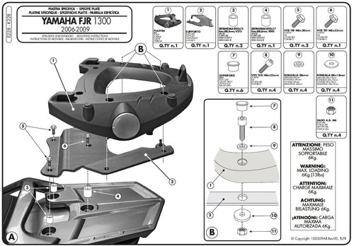 Porta bauletto kappa yamaha - bauletto,