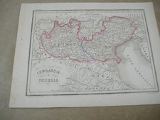 MAPPA MARMOCCHI TORINO 1862 DEL REGNO LOMBARDO-VENETO CONFINI COLORATI-BASSANO