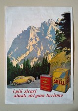 BOCCASILE PUBBLICITARIA FOGLIO PUBBLICITARIO SHELL OLIO 24 x 17 CM