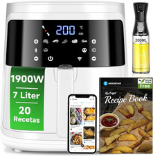 White Cube - Friggitrice Ad Aria Smart 7L 1900W, Controllo Wifi/App, 7 Programmi