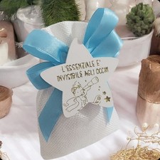 bomboniera Battesimo Piccolo Principe Stella Frase Dedica Bimbo Palloncino 