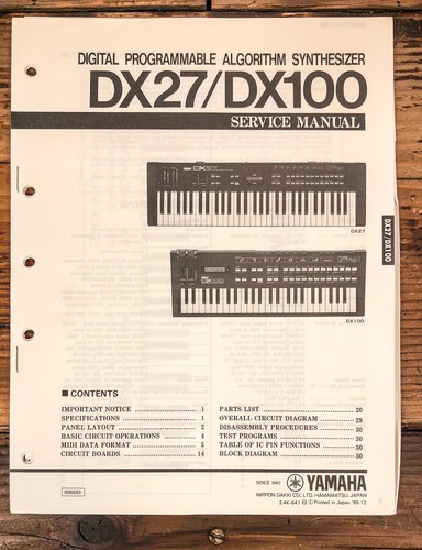 Yamaha dx27 dx100 - yamaha,