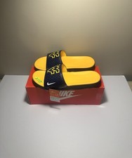 Sandali Nike Benassi Solarsoft da uomo taglia 12 slide bianco navy 844631-401