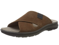 Sandali mulo Jomos Air Comfort da uomo EU42 UK8 Mobila II in pelle marrone con cinturino incrociato