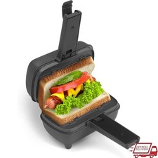 Macchina per Panini Compatta Antiaderente Piastre Rimovibili Facile Pulizia Portatile Cucina US