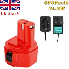 Batteria/Caricabatterie per Makita 12V 4000mAH Ni-MH PA12 1200 1202A 1222 1233 192698-A 