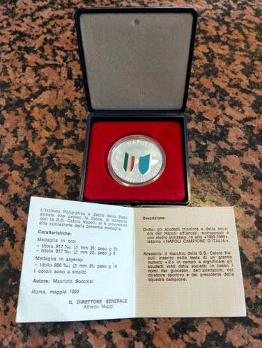 Medaglia celebrativa napoli - medaglia,