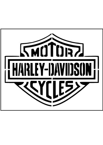Stencil harley scudo logo - scudo,