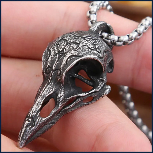 Collana uomo gotico corvo