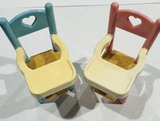 FISHER PRICE 6364 SET SEGGIOLONE VINTAGE RICAMBIO CASA DELLE BAMBOLE ROSA E BLU