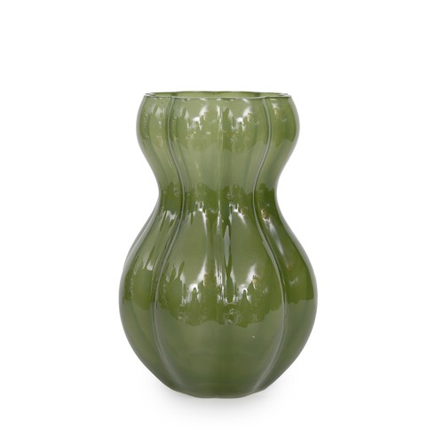 Vaso arredo vetro - verde, cm