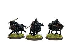 IL NAZGUL/SPETTRI DELL'ANELLO MONTATI 3 signore degli anelli warhammer 28mm dipinto MESBG