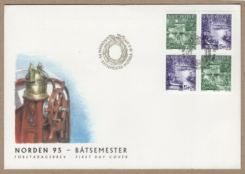 Svezia 1995 barche navi fdc - svezia, .