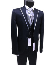 ABITO SPOSO  T. 48  BLU CARLO