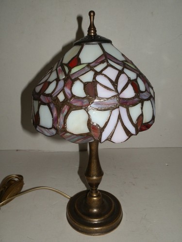 Lampada abatjour vetro tiffany - vetro,