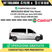 Tagliando per MERCEDES-BENZ Vito Tourer 114 CDI 100 kw - 9 Lt di Castrol + 4 ...