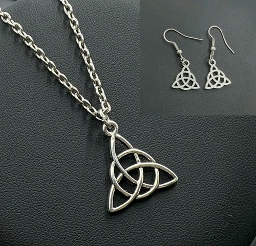 Collana orecchini triquetra - orecchini,