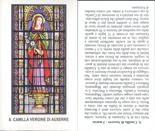 Raro santino santa camilla - santa,