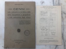 Libro costruzione e lettura delle carte topografiche 1924 Unito XII tavole segni