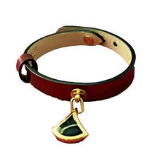 bvlgari bracelet leather gold