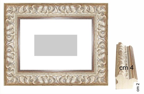 Cornice legno argento - in,