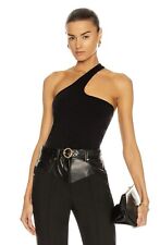 Canotta Helmut Lang nera senza cuciture in jersey ritagliato taglia XS/Small nuova con etichetta