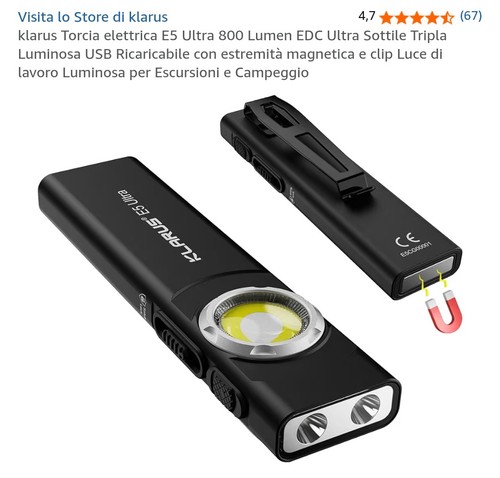 Torcia elettrica klarus - torcia, e5