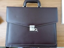 BORSA PORTA DOCUMENTI DA LAVORO IN PELLE CON MANIGLIA E CHIUSURA A CHIAVE