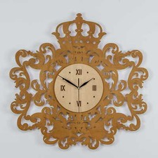 OROLOGIO DECORATIVO, TRAFORATO, VITTORIO, VINTAGE, STILE RETRO, PINO