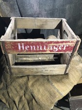 Cassette Di Birra In Legno Henninger Anni 50/60 Vintage